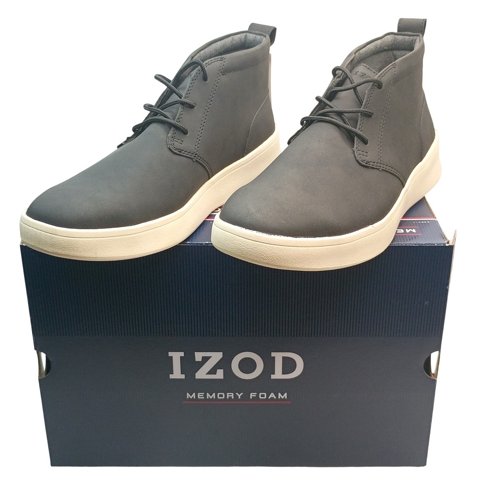 IZOD Palmer Chukka Boot Men Size 11 Black Memory Foam Sneaker